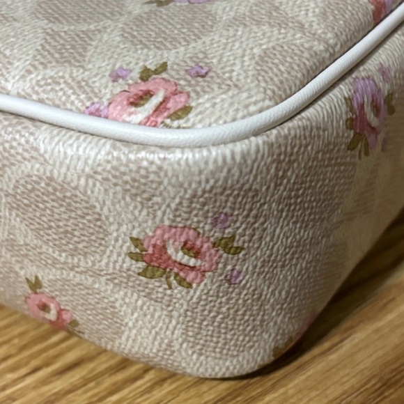 Coach Beige and Pink Floral Crossbody Bag & Wristlet Set - Picture 7 of 16